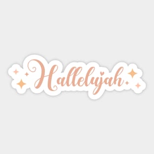 Hallelujah - Praise & Worship God Christian Design Sticker